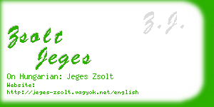 zsolt jeges business card